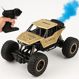 1:18 Smoke Remote Control Rock Crawler Car for Kids | 6-Function Fog Mist Metal Jeep with Lights | High-Speed 2x2 Off-Road Vehicle for Boys 7–14 Years | Rechargeable Toy Car Gift (Colour Assorted)-9
