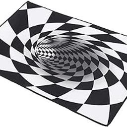 HEAVENGLOW 3D Visual Optical Floor Mat Door Pad Decor Area Trap Swirl Carpet Home Decor A 40x60cm-image-72