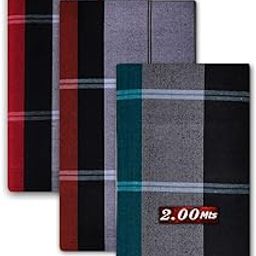 SSS Multi Color Cotton Blended Checkered Lungi for Men's, Combo of 3, Size-2 meters (Lungis)-7