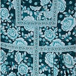 Rachakula Women's Cotton Nighty Jaipuri Printed Pure Cotton Maxi/Nighty/Night Gown with White Red Blue Green and Black Colours Large Size XXL 5XL 9XL and 10 XL (Free Size, Large-10xl)-8