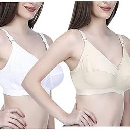 Kamison Full coverage B C D Cup Bra for Women cup Non-Padded Wirefree High Coverage Bra (Pack of 2)-image-41