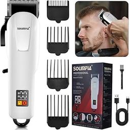 SOLIMPIA HT-6052 Salon Series Professional Digital Display Cordless Hair Clipper Electric Hair Cutter Kit Wireless Hair Grooming Trimmers Set, Li-ion Battery 2500mAh 150 minutes Runtime-image-54