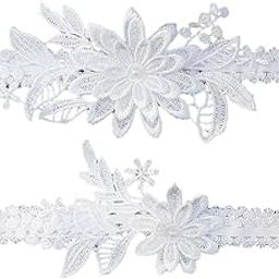 CLUB BOLLYWOOD®2Sets Bridal Leg Garters Lace Wedding Bride Dance Garter Set White|Clothing, Shoes & Accessories | Wedding & Formal Occasion |2 Pieces Lace Garter Set-image-52