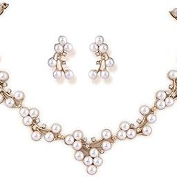 Latest Stylish Design Fancy Pearl Necklace Jewellery Set for Women (15213s)-image-23