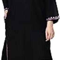 Kashmiri Embroidered Cashmilon Phiren Black Multi-image-10