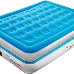 Ciays Air Mattress Twin, 16" Blow Up Mattress for Home and Camping, Flocked Top Inflatable Air Bed for Guests, Family, Blue-image-68