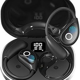 Jacuate Open Ear Headphones, Bluetooth Headphones 5.4 Sports with Smart Digital Display, 50H Playtime, IPx4 Waterproof, Wireless Earbuds Lightweight Design Fit Cycling, Running, Workout-image-79