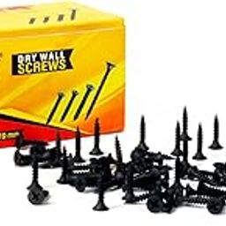 Trimurti DryWall Gypsum Screws, Phillips Head Rust-Resistant Sharp Point Self Tapping Mild Steel Assortment Set, Dimensionally Accurate - (25 MM) Pack of 1000, Black-image-54