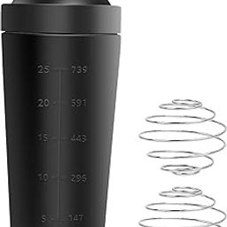 Being One Protein Shaker Stainless Steel, Sports Fitness Protein Shaker, 750 ml Stainless Steel Protein Shaker, Protein Shaker Cup with Ball, for Protein, Diet and Fitness Shakes (Black)-image-17