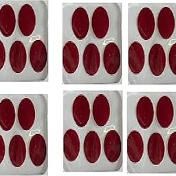 OJ Plain Round Shape Light Maroon Color Bright Bindi Tikali Sticker With Bindiya Tikka Giftable Forehead Skin Friendly Glue Traditional For Womens & Girls Pack of 6 Size -12-14