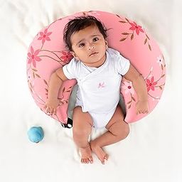 Wakefit Nursing Pillow for Breastfeeding & Baby Care | 5 in 1 Feeding Pillow with 100% Cotton Removable Cover | Super Soft & Machine Washable | Sakura Pink-image-90