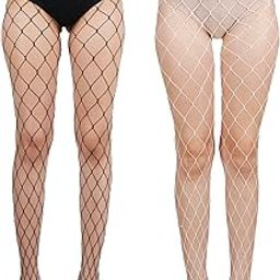 NEXT2SKIN Women's Fishnet Pattern Mesh Pantyhose Stockings Pack of 2-image-4