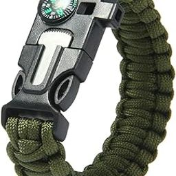 Futaba Survival Bracelet Flint Fire Starter Army Gear With Compass For Unisex Adult (Fub1215Out)-image-18