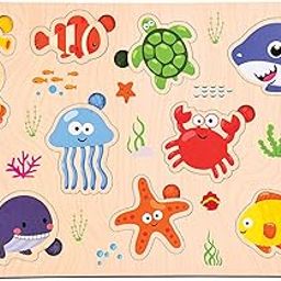 Webby Sea Animal Educational Wooden Puzzle for Kids-17