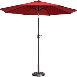 BEYOND SKY Metal Centre Pole Outdoor With Stand Patio Umbrella Garden Beach Cafe Restaurant Centre Pole For Balcony (9 ft Diameter,15kgs- Maroon)-image-23