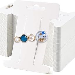 Zenomia Hair Clip Display Cards Cardboard Hair Bow Display Cards Holder White Paper Hairpin Card for Jewelry Hair Accessories (4x2.5) 50pcs-11