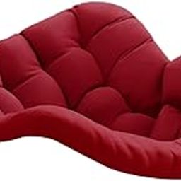 UJEAVETTE Hanging Basket Seat Cushion Soft Hammock Chair Seat Pad for Home Living Room Red-picture-0