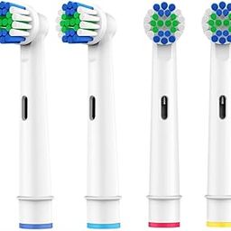 Electric Toothbrush Heads Replacement Brush Head Set White and Blue Soft Bristles for Deep Plaque Removal Compatible with Oralb Pro (All) Braun triumph (4)-image-66