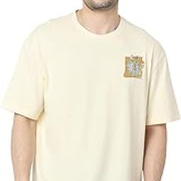 Men Blue Loose Fit Solid Casual T-Shirt-picture-26