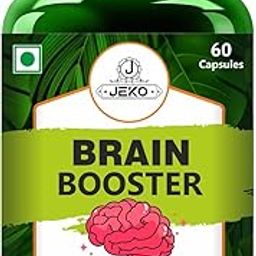 Jeko Brain Booster Capsules with Herbal Ingredient | Brain Memory Booster | Healthy Brain | Stress Relief | Improve Focus 60 Veg Capsules-image-8