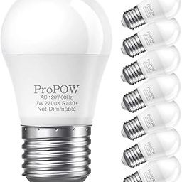 ProPOW 3W LED Bulb, 25W Equivalent, A15 LED Bulb, Soft White Light, 2700K Energy Saving, E26 Base Bulb for Home Bedroom (8 Pack)-16