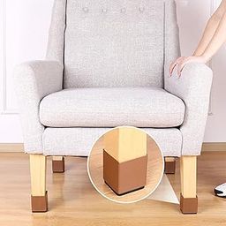 MERISHOPP Furniture Risers Bed Riser Chair Leg Lifts Couch Lifter Square 6x10cm Brown-picture-30
