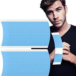40 PCS Waterproof Tape for Hairpiece, Hair Patch Tape For Men Waterproof Tape for Hairpiece The Front Of Supports Wigs Tape Wig Tape Double Sided Ultra Hold(Blue)-10