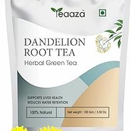 Teaaza Dandelion Root Tea | Herbal Detox Tea for Digestion & Liver Support | Dandelion Tea for Wellness & Detox | 100 Grams Loose Tea Leaves-image-98