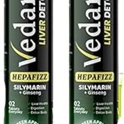 Vedancy's HepaFizz Advanced Liver Detox Tablets | 6 Ayurvedic | Refreshing Green Apple Flavour | WHO-GMP Certified, Vegan & Sugar-Free (Pack of 2)-24