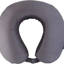 Travel Addition Velvet Memory Foam Neck Travel Pillow Multipurpose, Comfortable Travel Pillow Great for Long Road Trips and Flights (Grey)-3