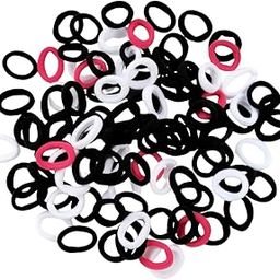 GF's® (Pack of 100 Pcs) Mini Rubber Bands Hair Ties Soft Premium Cotton Stratchable Elastic Hair Bands Non-Slipy Small Ponytail Holder For Baby Kids Girls.-image-38