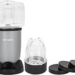 Faber Sportz Blender| 3 PC Jars| Dry/Wet Grinder Chopper, Smoothie, Juice Chutney Maker| Detachable SS Blades | Overheat Protector | Copper Motor | 2 Yr Warranty | Sportz Blender FSB 3 in 1 Carbon-29