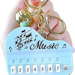 augen Mini Piano Keychain with Sound & Light | Musical Instrument Keyring for Kids & Adults | Plastic Keyboard Keychain | Creative Gift for Music Lovers, Boys, Girls & Pianists-picture-6