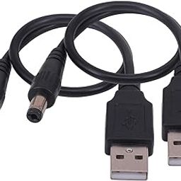 Yeworth Usb To Dc Power Cord, Yeworth 2 Pack 0.25M Usb 2.0 A Type Male To Dc 5.5 X 2.1Mm Dc 5V Power Plug Connector Cable Usb To 5V Power Charging Adapter (Black, Usb To Dc 5.5 X 2.1Mm)-14