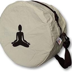 WishKraft Yoga Wheel Canvas Carry Bag, Easy Access Zip, Wide Adjustable Shoulder Strap, Fits Most Yoga Wheels (Natural Beige)-image-79