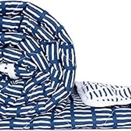 Divine Casa 120 GSM Microfiber Single Bed Comforter | Soft & Lightweight Reversible AC Blanket | All-Season 3-Layered Quilt | 230 x 140 cm, Blue Mirage-20