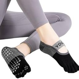 💖Non Slip Yoga Socks With Grips Yoga Socks for Women Non-Slip Grips & Straps, Ideal for Pilates, Pure Barre, Ballet, Dance, Barefoot Workout-25