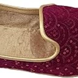 BHAGYAJEET Ventures Men's Embroidery Sequin Ethnic Slip On Wedding Mojari/Sherwani Jutti/Maharaja Jutti/Loafer for Men-image-58