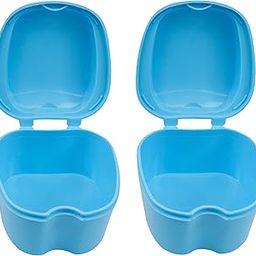 Denture Boxes, Retainer Box Orthodontic Mouth Guard Dental Storage Container/Teeth Storage Box in Light Blue Color (2)-image-71