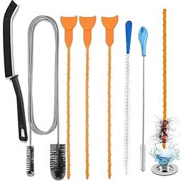 7PCS Drainage Block Remover, Pipe Cleaner, Shower Drain Unblocker Gunk Remover Kitchen Sink Unblocker Tool Reusable Drain Cleaning Brush for Kitchen Sink Bathroom Shower-picture-32