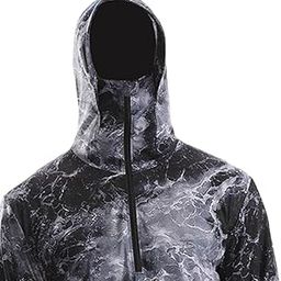 CALANDIS™ Men's Sun Protection Hoodie Shirt Thin Rash Guard for Outdoor Riding L | Shirts & Tops | Clothing, Shoes & Accessories | Fishing-image-53