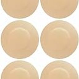 5 Pair Ultra Thin Nipple Cover/Bra Pad Patches/Self Adhesive Sticker Satin Cotton Peel and Stick Bra Petals, Round Shape, Color-Beige, Pack of 10 Pasties (5 Pairs)-29