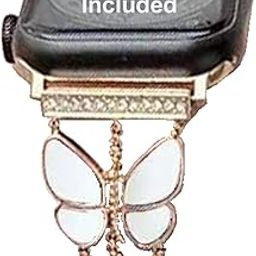 Zitel Bling Band Compatible with Apple Watch Straps for Women Girls, Resin Butterfly Rhinestone Bands-20