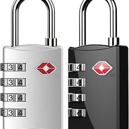 Set of 2-309-Metal TSA Lock 4 Digit for Luggage Bag International Number Password Travel Locks(Muliti-Color)-picture-6