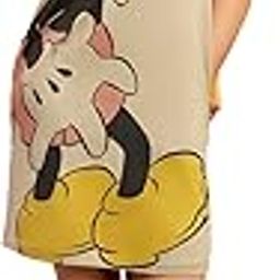 Official Disney Merchandise Women's Graphic Printed Oversized Above Knee Fit Half Sleeve Round Neck Cotton T-Shirt Dress-image-36