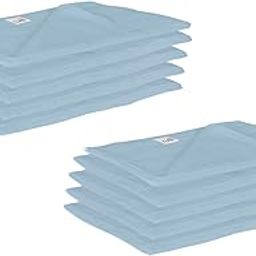 Lula Reusable Lt Blue Muslin Square Napkins (45cm X45Cm) Pack of 10-image-96