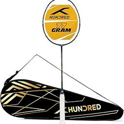 HUNDRED Atomic Air 77 Carbon Fibre Strung Badminton Racket with Full Racket Cover for Intermediate Players-image-40