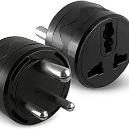 MX 3 pin Universal Socket 5 amp to 5 amp Converter Plug 240v Travel Adapter 3 pin 2 pin Round Conversion Plug rotatable Upto 180° Pack of 2-18