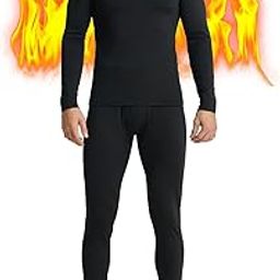 Thermal Underwear for Men Long Johns Fleece Lined Long Underwear Winter Warm Base Layer Top Pants for Cold Weather-image-55