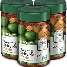 Society Spice Secrets Sweet & Spicy Mango Pickle | Made with Raw Mango, Jaggery & Indian Spices | 200g | Pack of 3-image-12